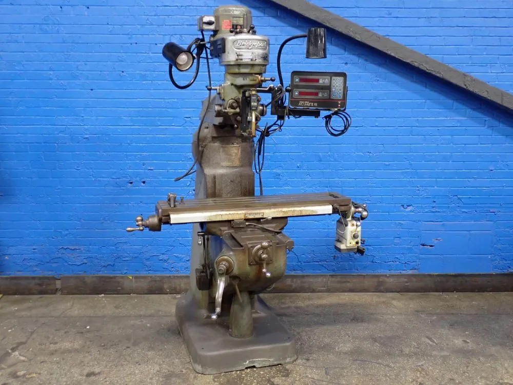 Bridgeport, Vertical Mill, 9" x 42" table, Bausch & Lomb AcuRite III digital read out, 1 HP - Image 1