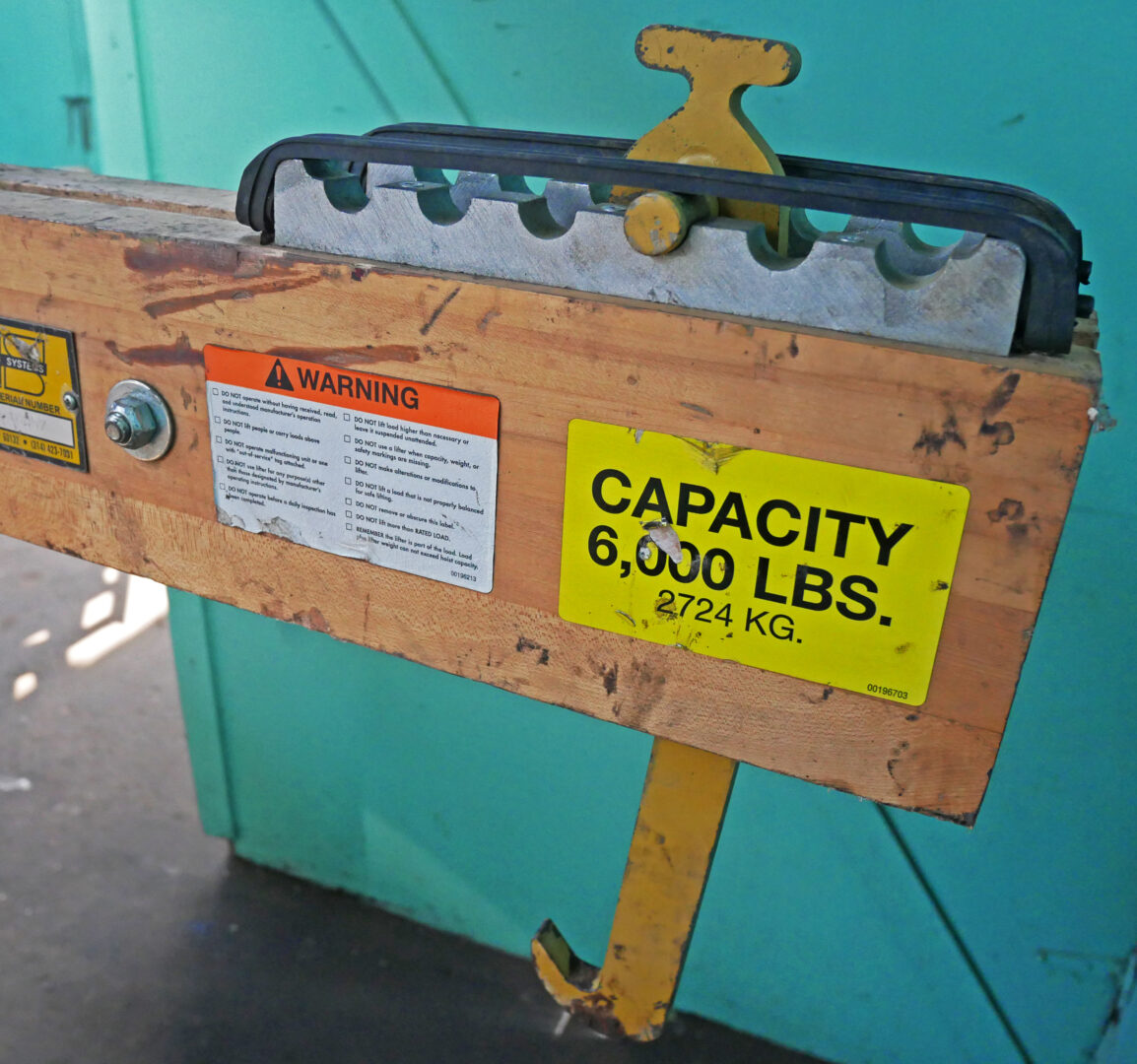 3 Ton, BHS #6, Battery Lifting Beam w/ Fork Attachment, 45" L x 5" W - Image 5