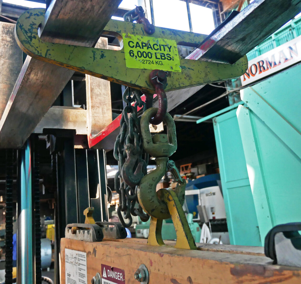 3 Ton, BHS #6, Battery Lifting Beam w/ Fork Attachment, 45" L x 5" W - Image 6