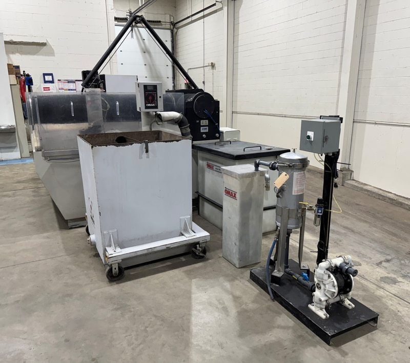 Omax #5555, Jetmachining center, 80" x 65" table, 55" X, 55" Y, 8" Z, 30 HP, 60000 psi, 2014 - Image 9