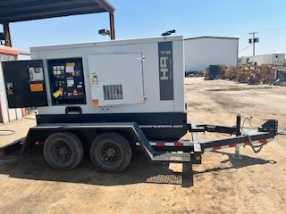 56 KW HiPower #HRJW-75-T6, diesel generator set, 99 hours, John Deere engine, Tier 3, tandem axle trailer - Image 1