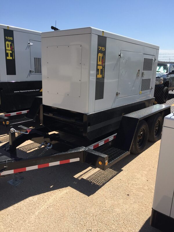 56 KW HiPower #HRJW-75-T6, diesel generator set, 99 hours, John Deere engine, Tier 3, tandem axle trailer - Image 3