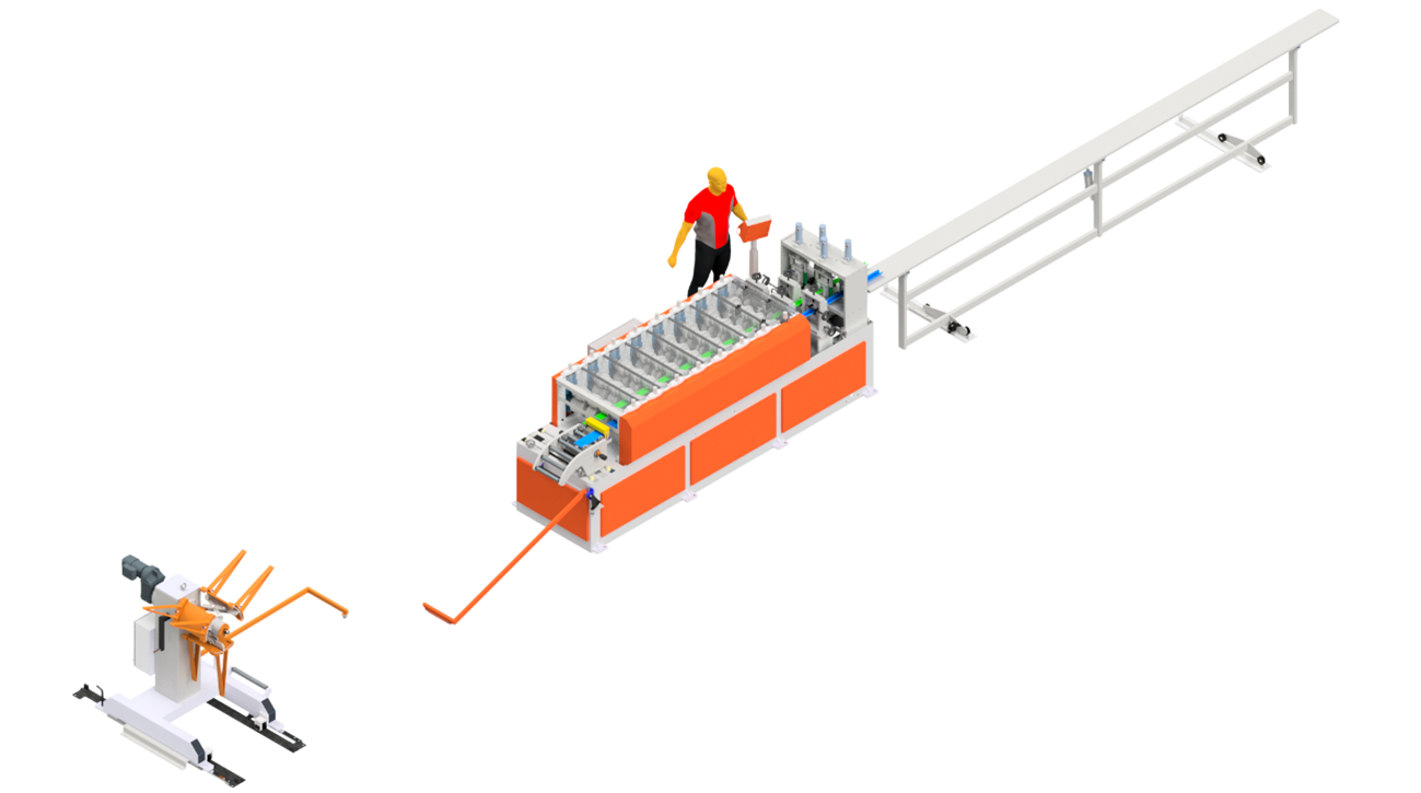 14 Stands, Stefa, Roll Former Line, 0.012"-0.020" thickness, 65.6 FPM forming speed, 3.35" shaft diameter - Image 2