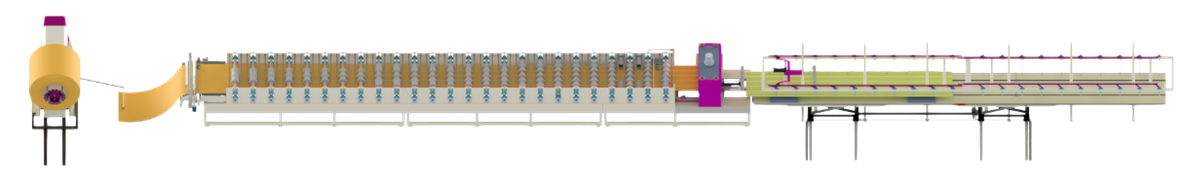 14 Stands, Stefa, Roll Former Line, 0.012"-0.020" thickness, 65.6 FPM forming speed, 3.35" shaft diameter - Image 3