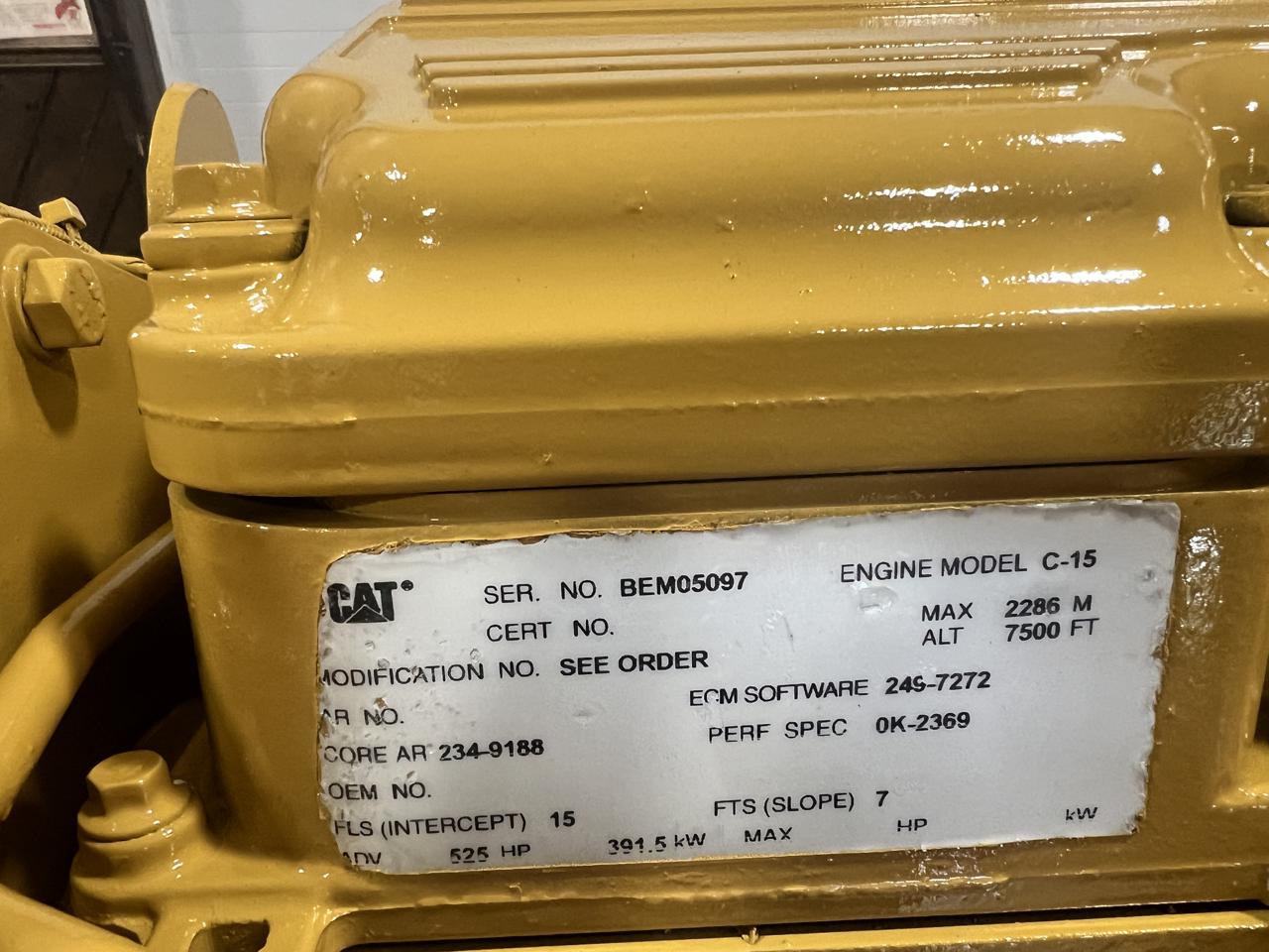 525 HP Caterpillar #C-15, Industrial Diesel Engine, 2005 - Image 8