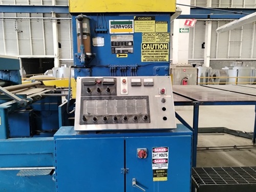 72" x 0.075" Herr Voss, Multiblanking Line, 20 ton, L to R, 16"-20" coil inner diameter, mandrel uncoiler - Image 2