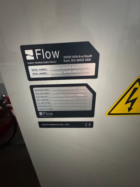 Flow #Mach-200-4020-X5, CNC Water Jet Cutting System, 60,000 psi, 6' x13' table, 1732 hours, 2021 - Image 8