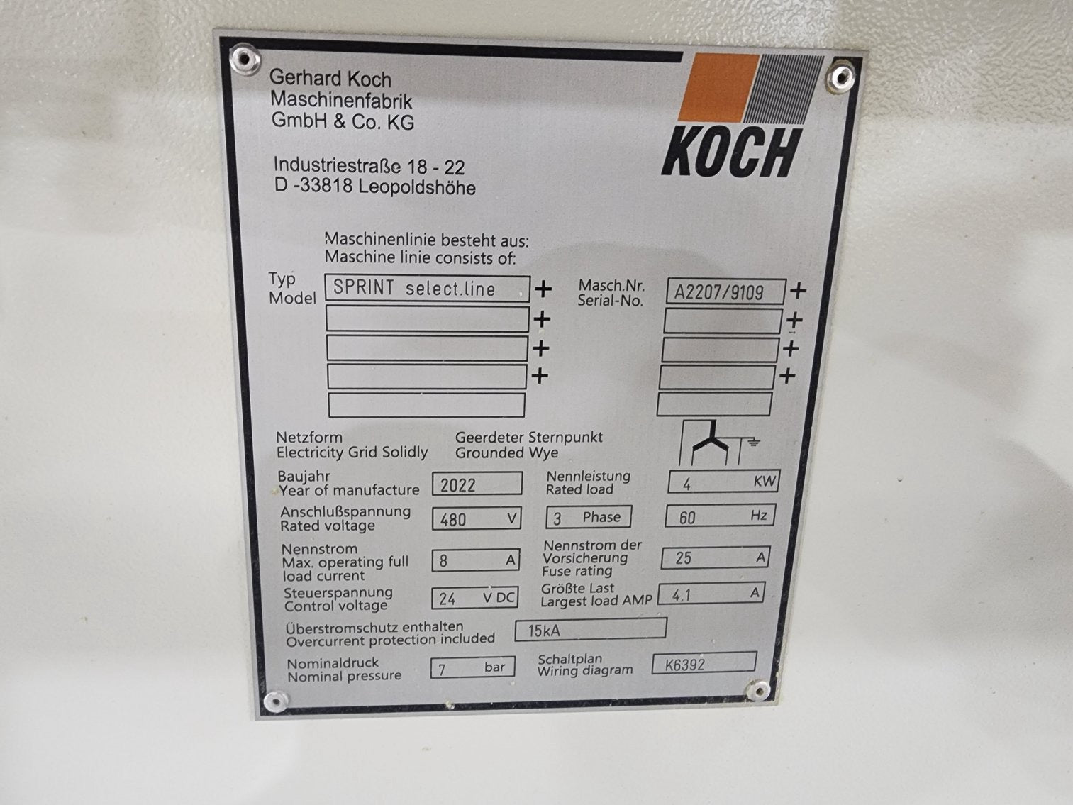 Koch #Sprint-Select-Line, Dowel Insertion, 2022 - Image 5