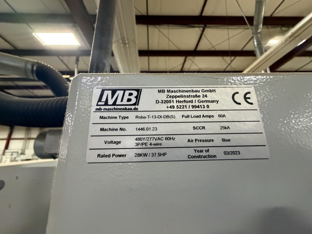 MB #ROBA-T-13-DI-DB, Surface Sanding Machine, 37.5 HP, 51" W, 36 FPM, 2023 - Image 9
