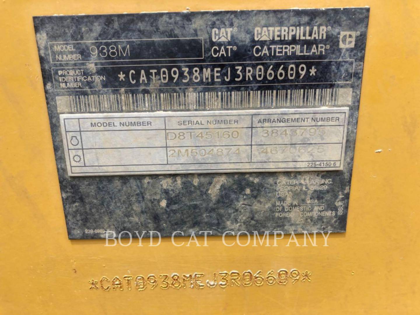 Cat 938M, Wheel Loader, 6115 hours, S/N: J3R06609, 2019 - Image 6