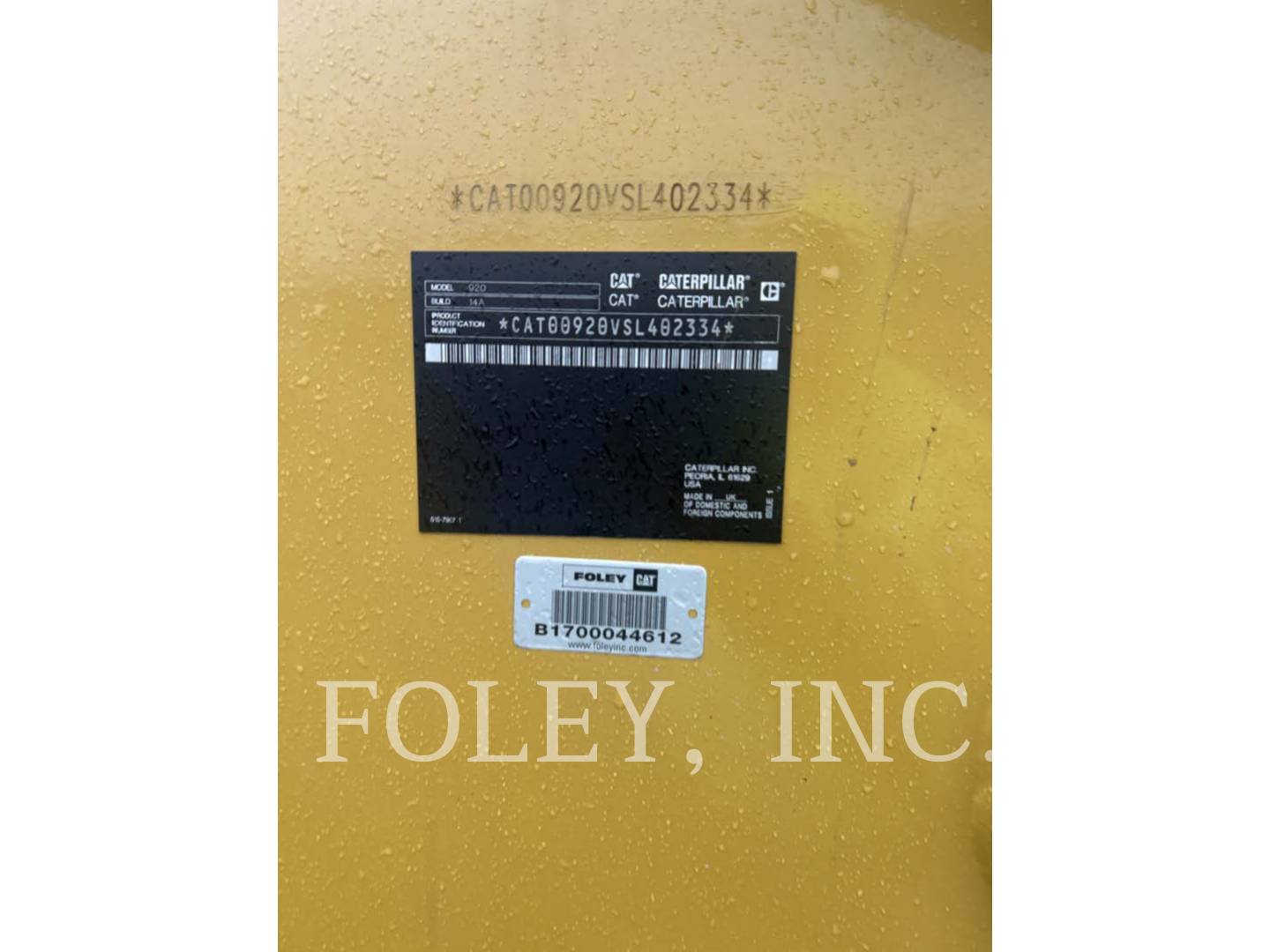 Cat 920-14, Wheel Loader, 241 hours, S/N: SL402334, 2024 - Image 6