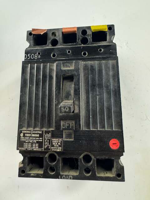 General Electric Circuit Breaker TED136050 600 VAC - Image 1