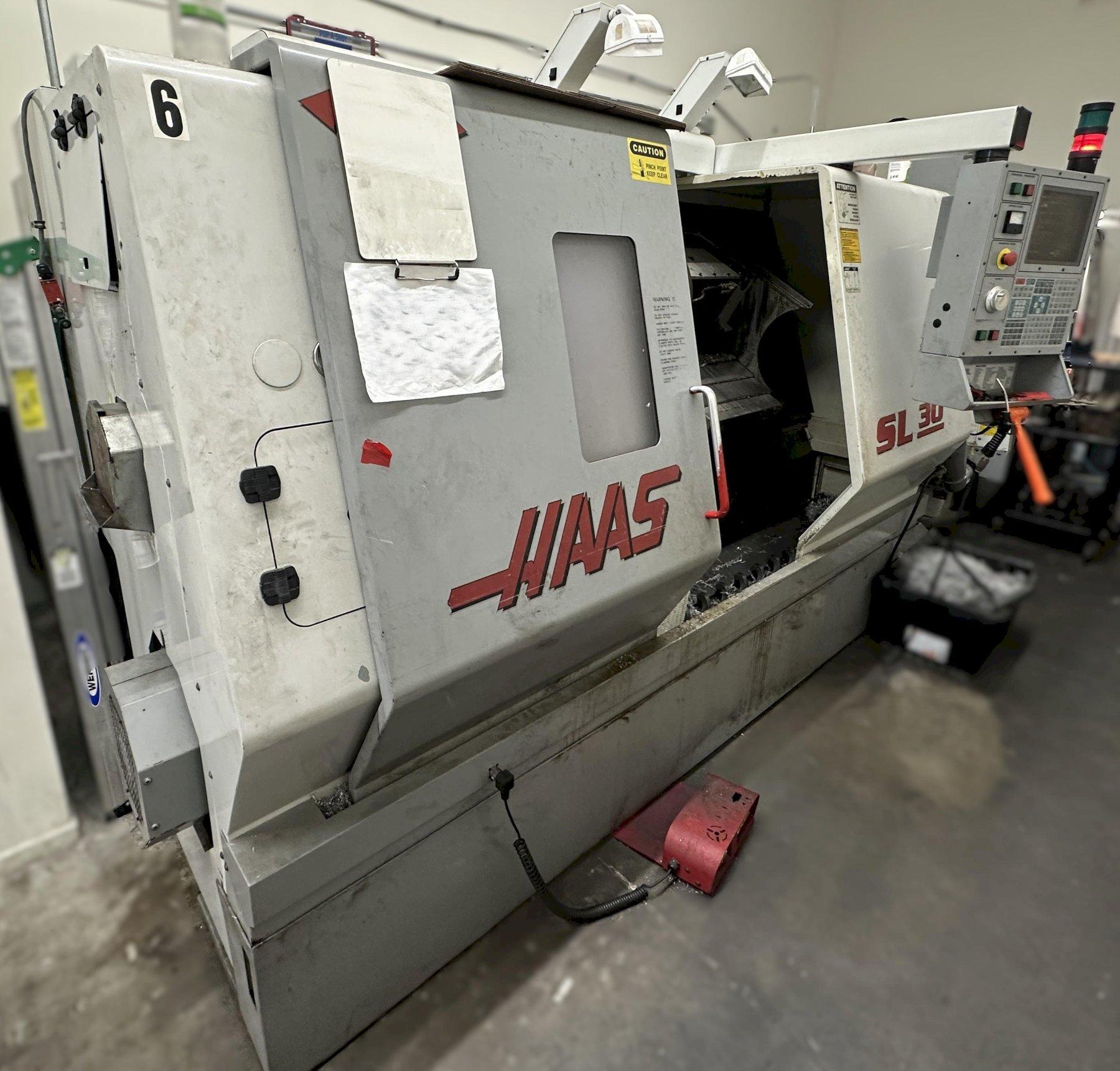 Haas #SL-30, CNC turning center, 30" swing, 10" chuck, 3-jaw, 3" bar, 14.5" dia., 34" lgth, 12 turret, 3400 - Image 1