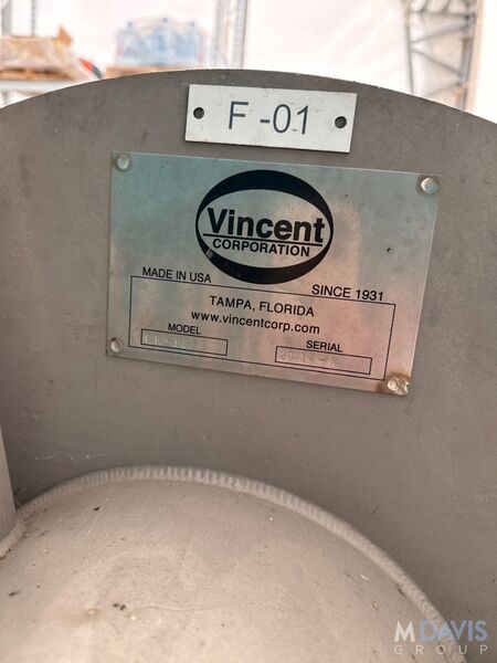 Vincent #FF-12, Fiber Filter, Stainless Steel, 28" diameter x 54" long filter, 10 HP, 100-500 GPM - Image 5