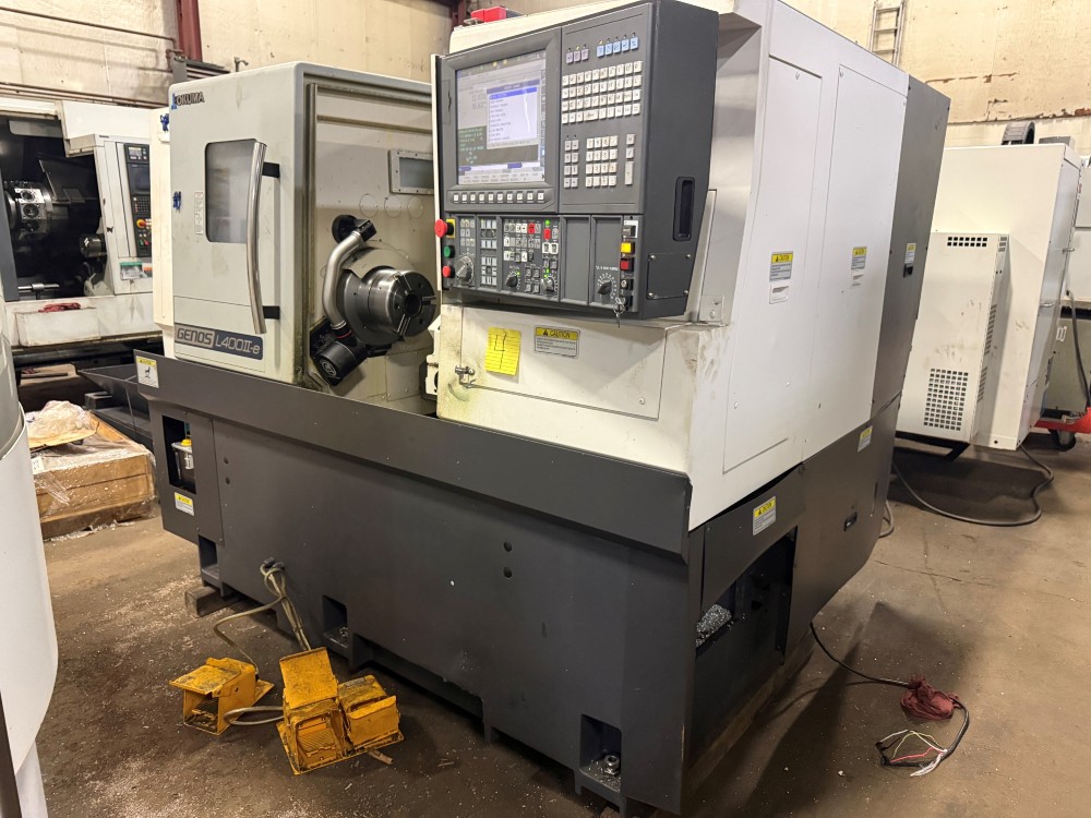 Okuma #Genos-L400II-E, CNC lathe, 20.4" swing, 8" chuck, 3.1" bar, 43.3" centers, 2-Axis, OSP-P300LA-e, A2-6 - Image 1