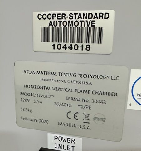 Atlas #HVUL2, flammability chamber - Image 2