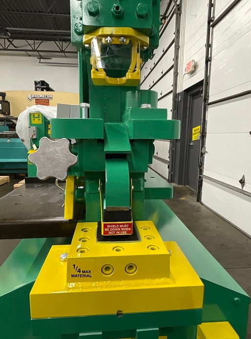 3" x 3" x 3/8" Uni-Hydro #PRO-56, Ironworker, 56 ton, 6" throat, 4-way 14" bar shear, 5 HP, 7 SPM, 1200 psi - Image 10