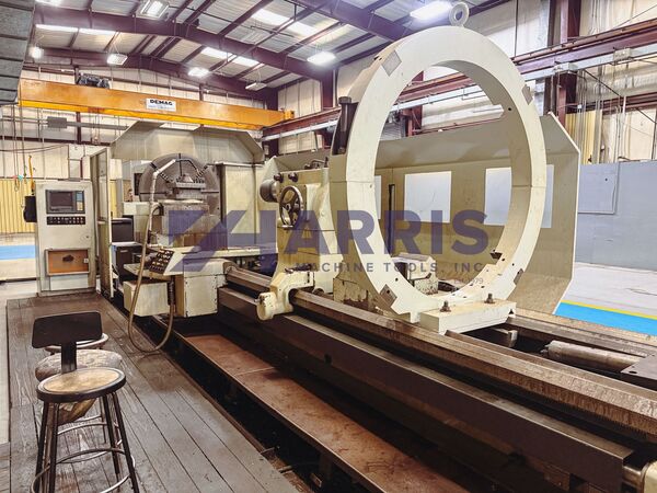 American #75x240, 2-Axis CNC Lathe, 75" swing, 240" between centers, tailstock - Image 1