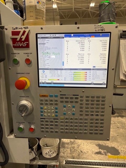 Haas #VR11, 5-Axis, 120" X, 40" Y, 30" Z, 12000 RPM, 25 automatic tool changer, thru spindle coolant, WIPS - Image 2