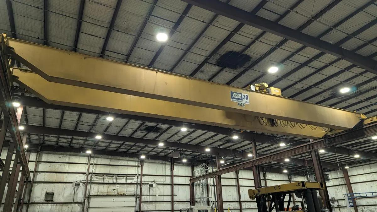 30 Ton, Acco Wright, Top Running Bridge Crane, 72' span, 29' lift - Image 7