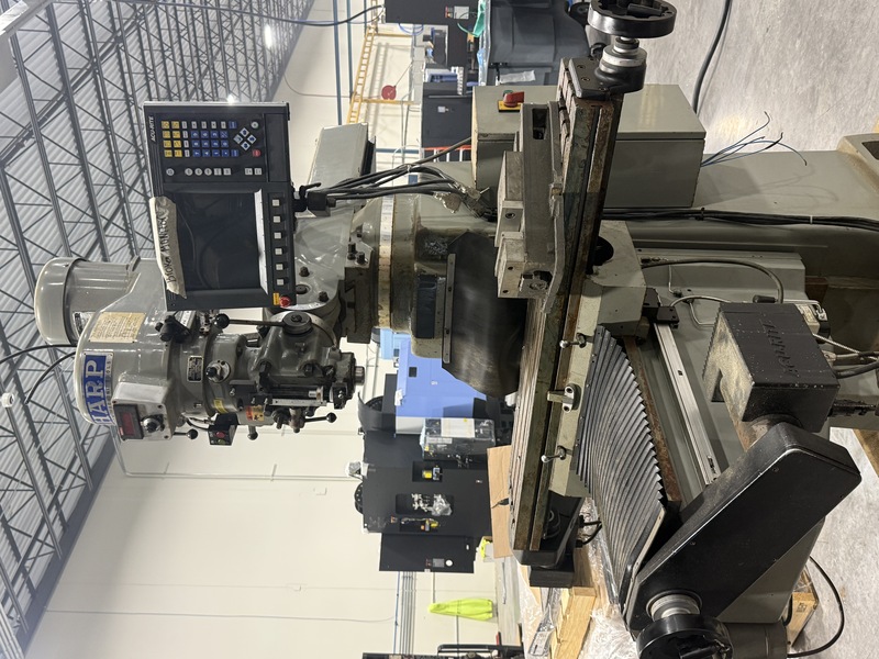 Sharp #TMV, vertical knee mill, 10" x50" table, 18.5" ram, 3 HP, 4500 RPM, Accurite digital read out, 2006 - Image 1