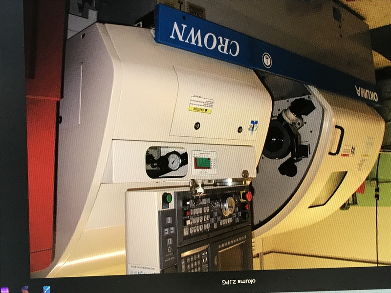 Okuma #Crown-762S-SB, cnc lathe, 21.7" swing, 15.8" swing over cross slide, 10.6" diameter x 19.7" L max - Image 1