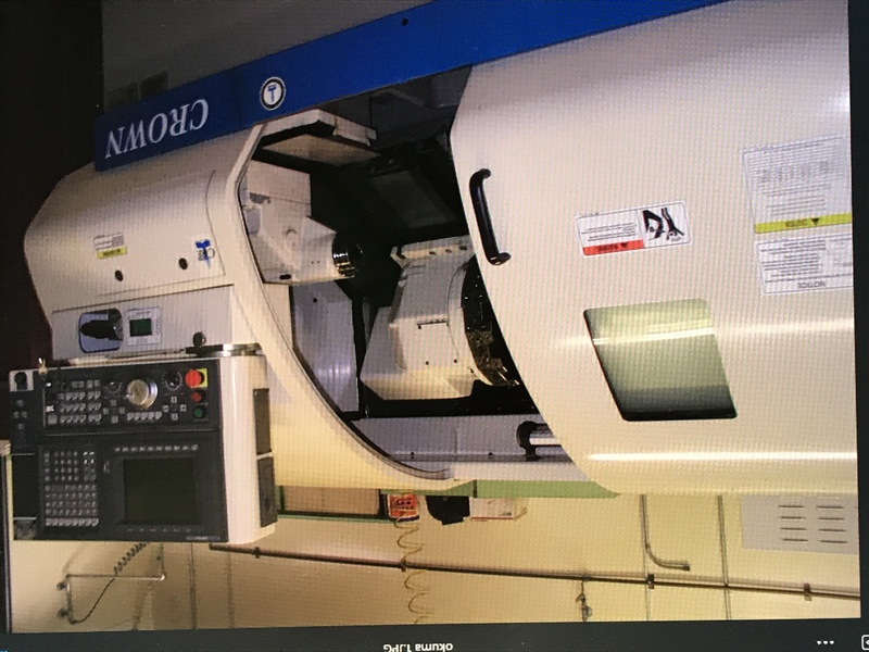 Okuma #Crown-762S-SB, cnc lathe, 21.7" swing, 15.8" swing over cross slide, 10.6" diameter x 19.7" L max - Image 2
