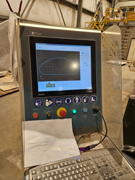 Flow #Mach-500-4080-XD, Waterjet Cutting System, 13' 1" x26' envelope, IP55, intensifier, 2887 hours, 2020 - Image 3