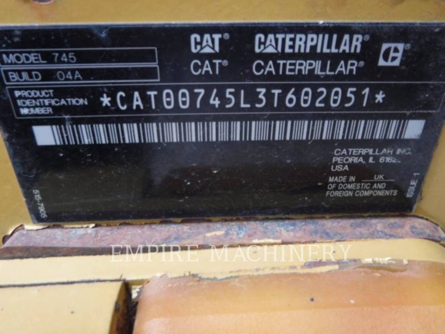 Caterpillar 745-04 WT, 5651 hours, S/N: 3T602051, 2019 - Image 3