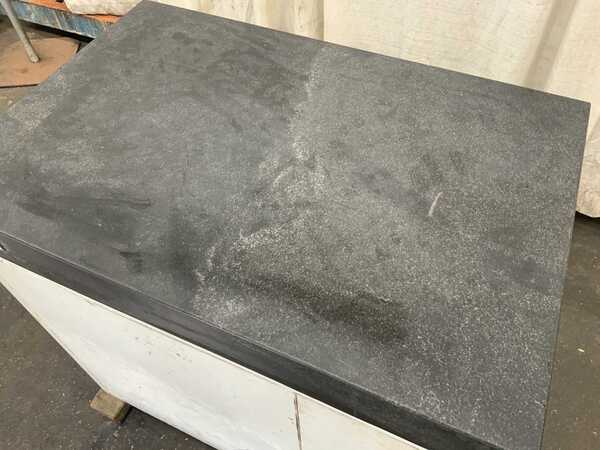 24" x 36" x 8" Black granite surface plate with cabinet, grade B - Image 9