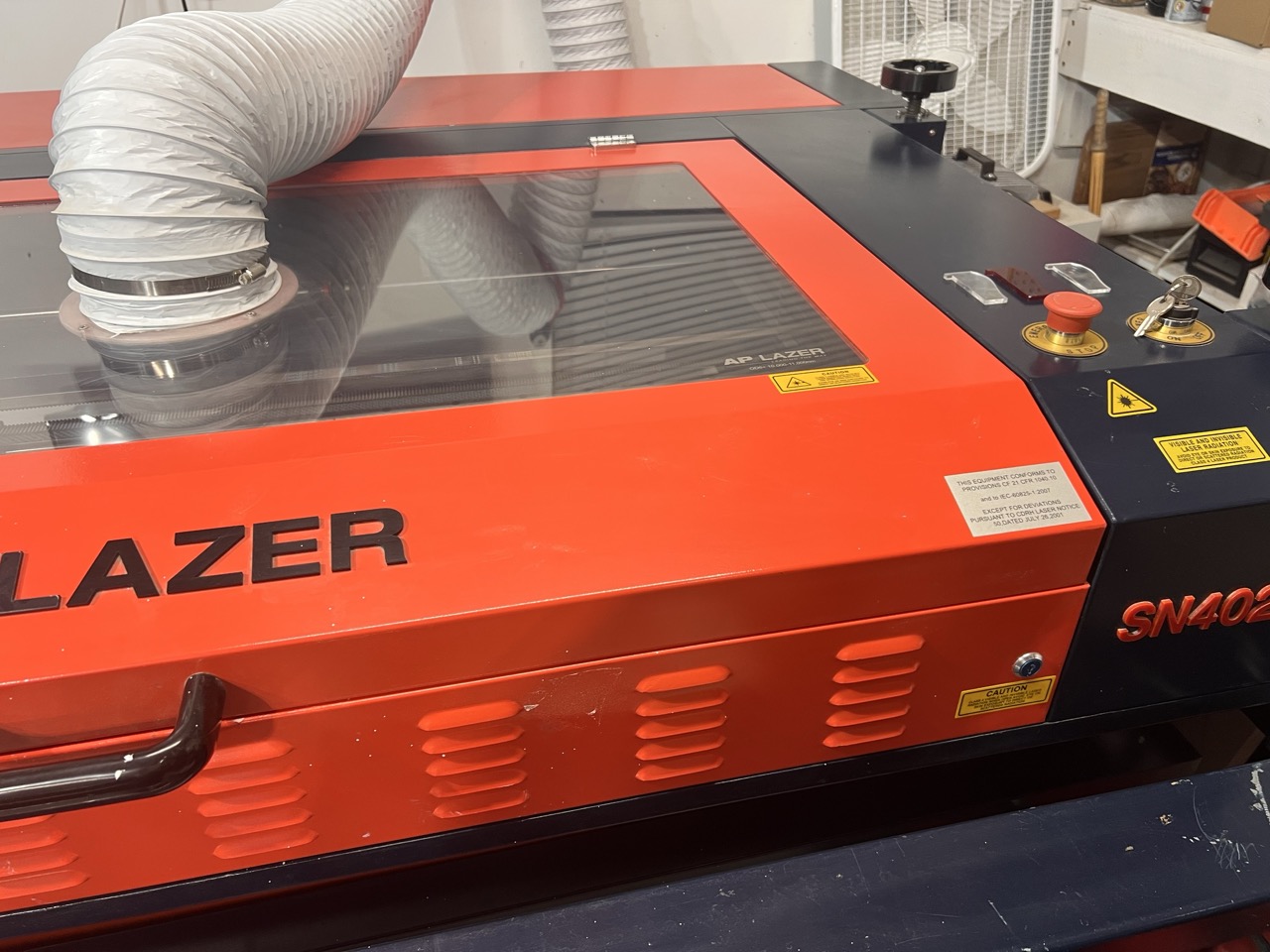 Associated Pacific Lazer #SN4024, CO2 Laser Engraver, 100W, 40" x 24" Work Area, 14" Z Clearance, 110V. - Image 7