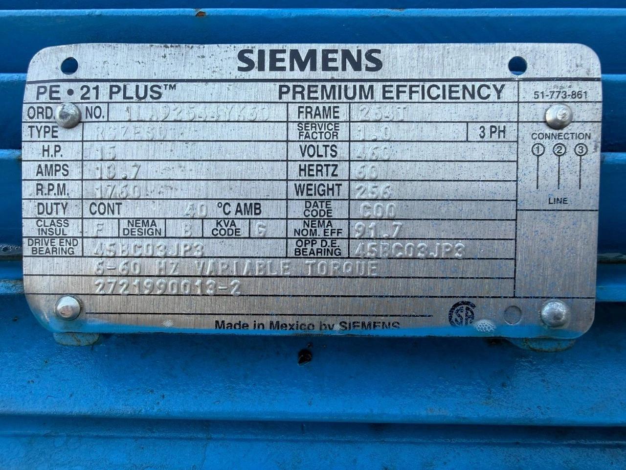 540 GPM @ 70' TDH, Ingersoll-Dresser, Centrifugal Pump Skid, 8.94" impeller diameter, 275 psig, 15 HP Siemens - Image 4