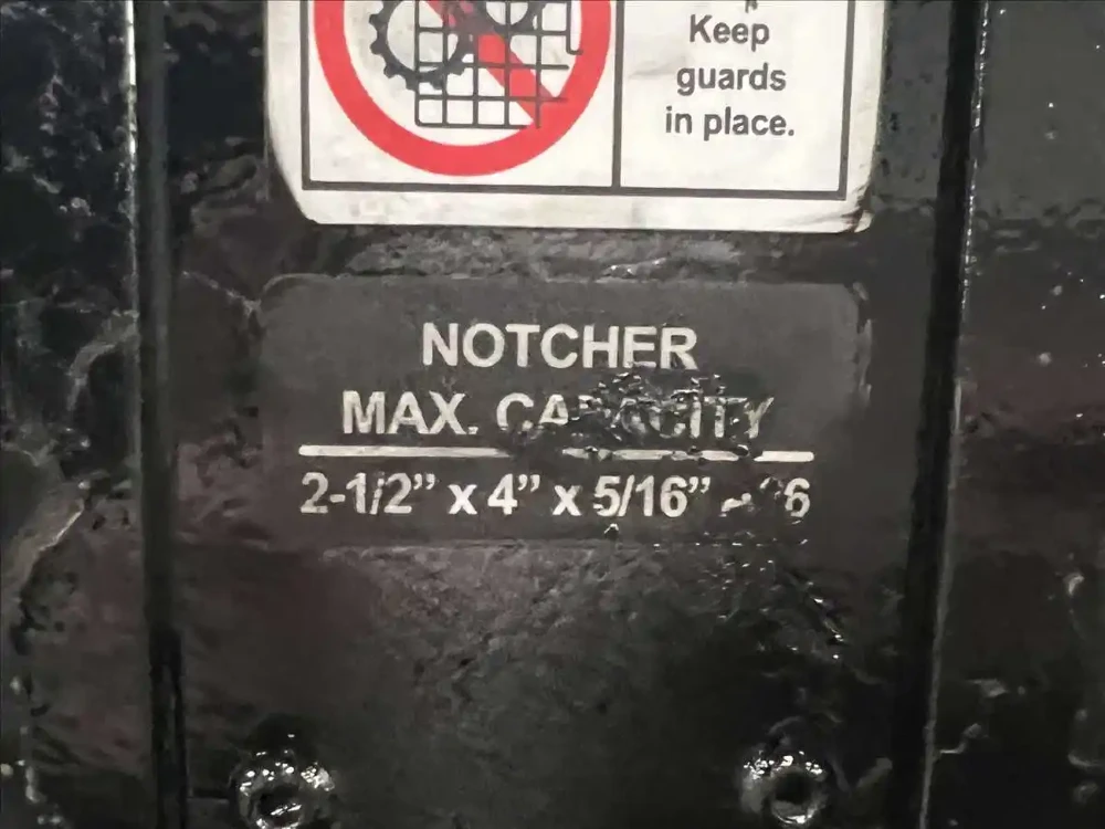 4" x 4" x 1/4" Edwards, heavy duty ironworker, 55 ton, 1.25" stroke, 7" throat, 5 HP, 2018 - Image 6