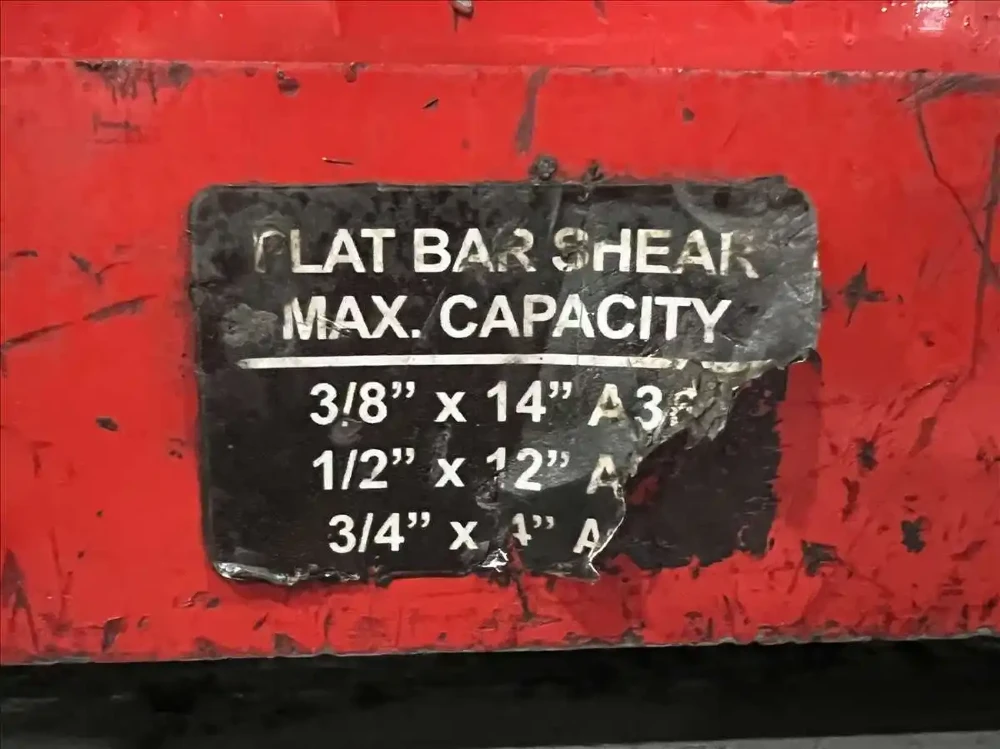 4" x 4" x 1/4" Edwards, heavy duty ironworker, 55 ton, 1.25" stroke, 7" throat, 5 HP, 2018 - Image 9
