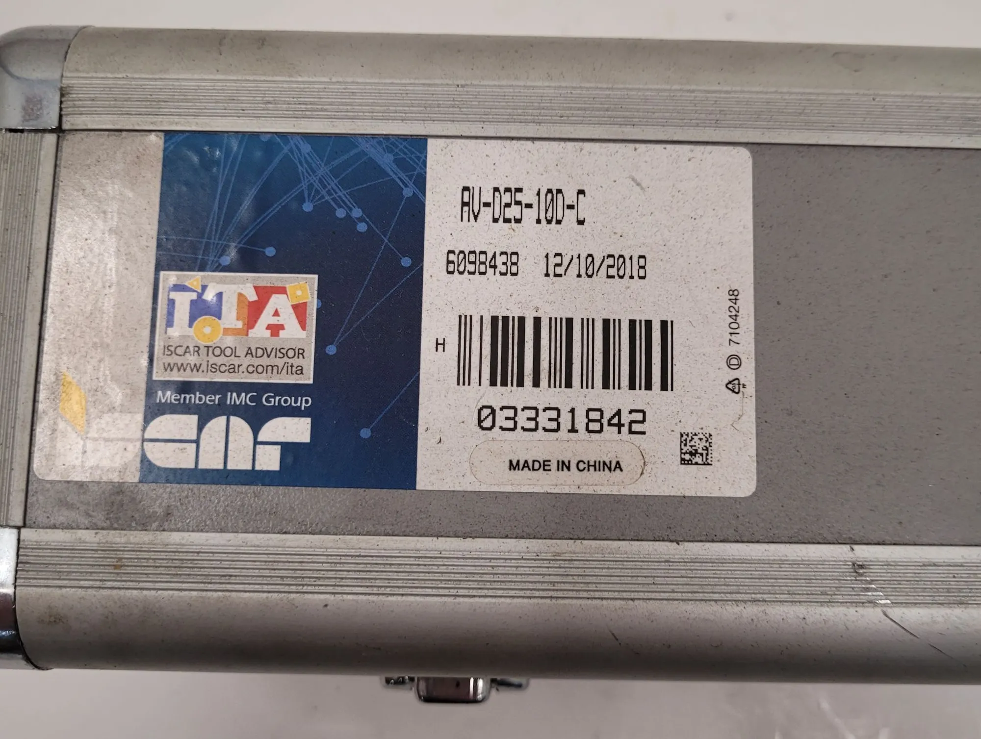 Iscar #AV-D25-10D-C, Anti-Vibration Boring Bar, 25 mm Shank, 332.5 mm OAL, Coolant Thru - Image 7