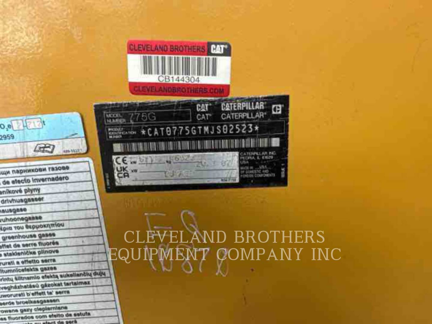 Caterpillar 775G, 1563 hours, S/N: MJS02523, 2023 - Image 6
