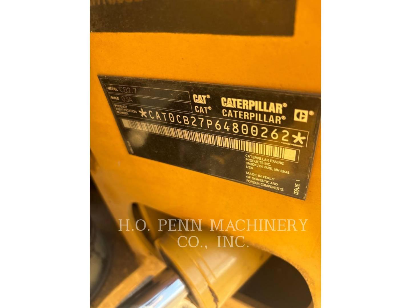 Caterpillar CB2.7-03, Compactor, 4881 hours, S/N: 64800262, 2021 - Image 6