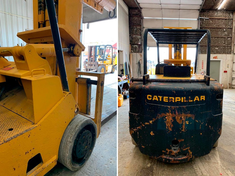 40000 lb. Caterpillar #T400, gas forklift, 148" lift height, 72" blade length - Image 4