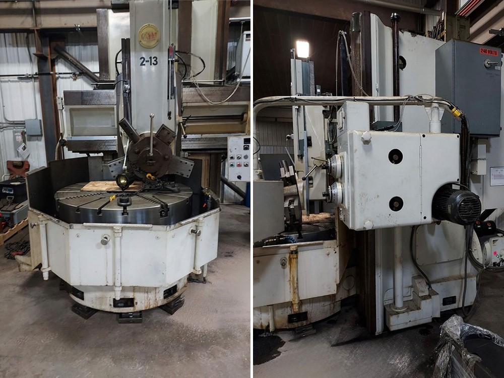 62" Froriep, vertical lathe, 55" chuck, 40" working height, automatic feed - Image 4