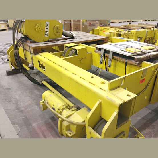 33 Ton, Heco Pacific, top riding double girder bridge crane, 44' Span, 42' under hook, 460 V., pendant - Image 7
