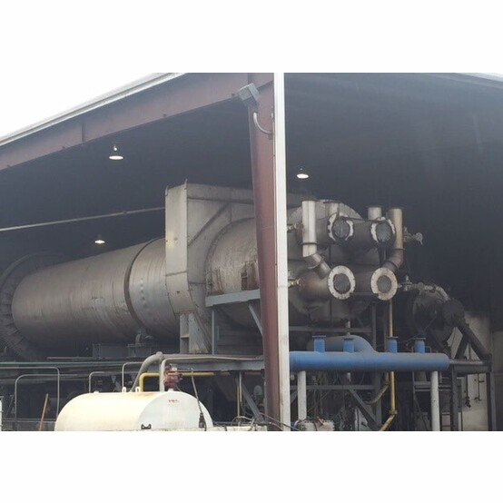 9' x 60' Vulcan, Carbon Steel horizontal rotary drum dryer, 650&deg;F, refurbished 2010 - Image 1
