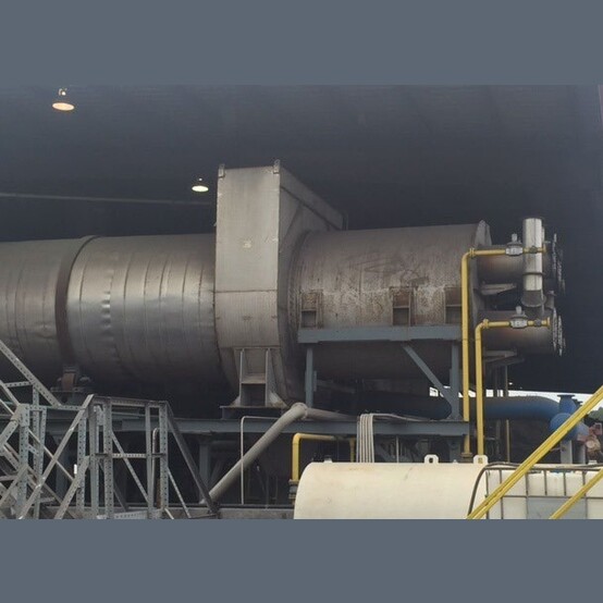 9' x 60' Vulcan, Carbon Steel horizontal rotary drum dryer, 650&deg;F, refurbished 2010 - Image 2