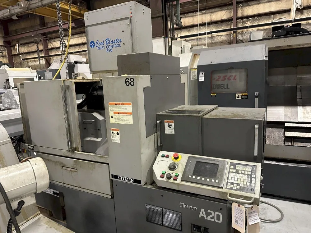 Citizen #A20-VIPL, CNC Swiss Type Lathe, 5-Axis, 5 HP, 1.22" Bar Capacity, Fanuc Control, Edge 12' bar feed - Image 1