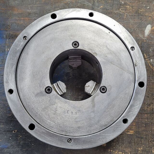 12" Pratt & Whitney Burnerd, 3-jaw scroll chuck, plain back - Image 3