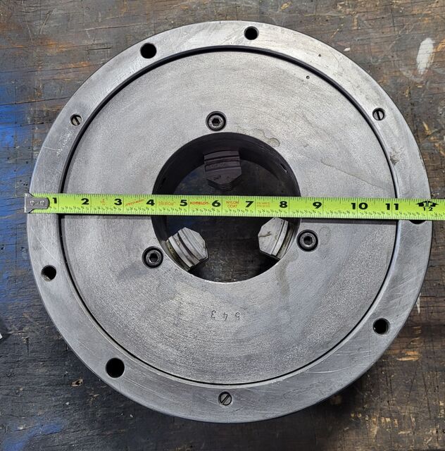 12" Pratt & Whitney Burnerd, 3-jaw scroll chuck, plain back - Image 7