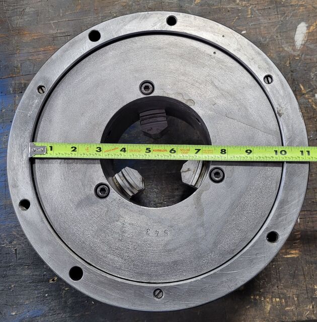 12" Pratt & Whitney Burnerd, 3-jaw scroll chuck, plain back - Image 8