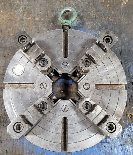 15" Cushman, 4-jaw chuck, D1-6 Camlock - Image 2