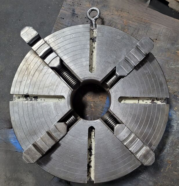 17-1/2" Bison, 4-jaws chuck lathe, D1-8 Camlock - Image 1