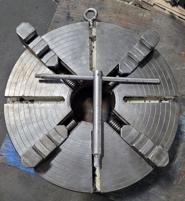 17-1/2" Bison, 4-jaws chuck lathe, D1-8 Camlock - Image 2