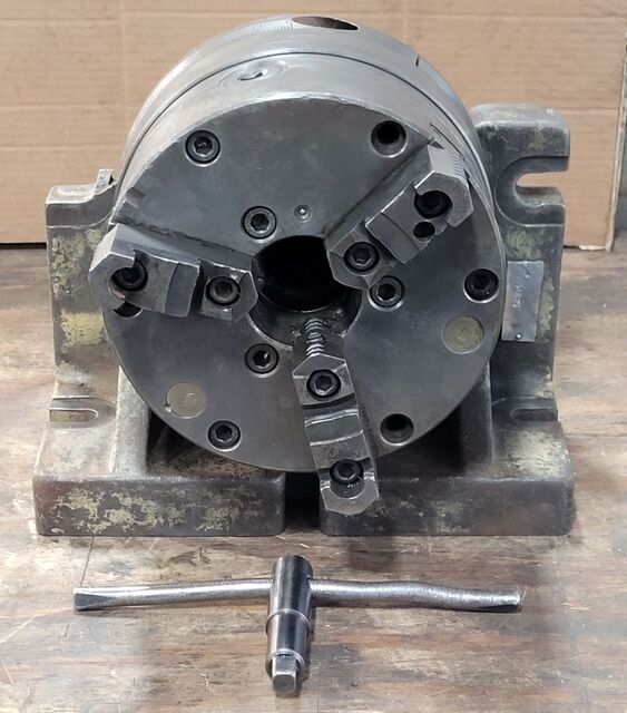 8" Bison Super Spacer #2184, 3-jaw chuck, 2.25" hole - Image 1